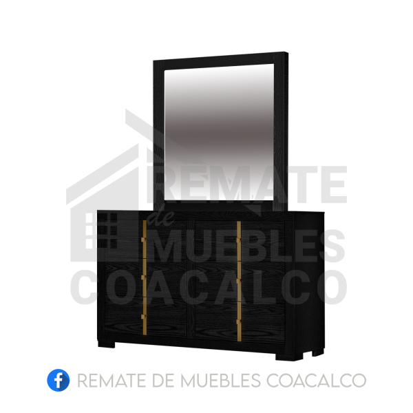 LYON NEGRA TOCADOR 2PZ